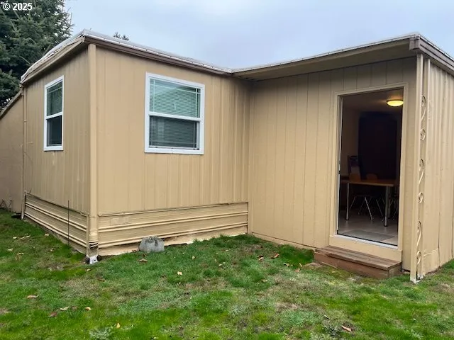a backyard of a house