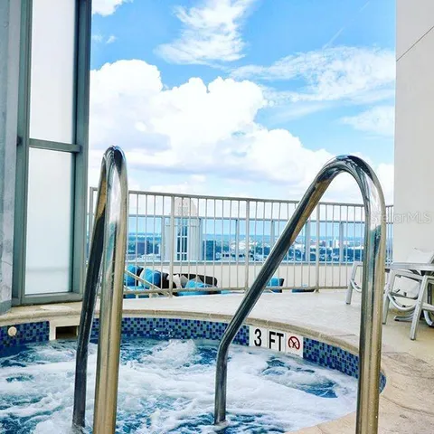 a view of staircase with a potted plant