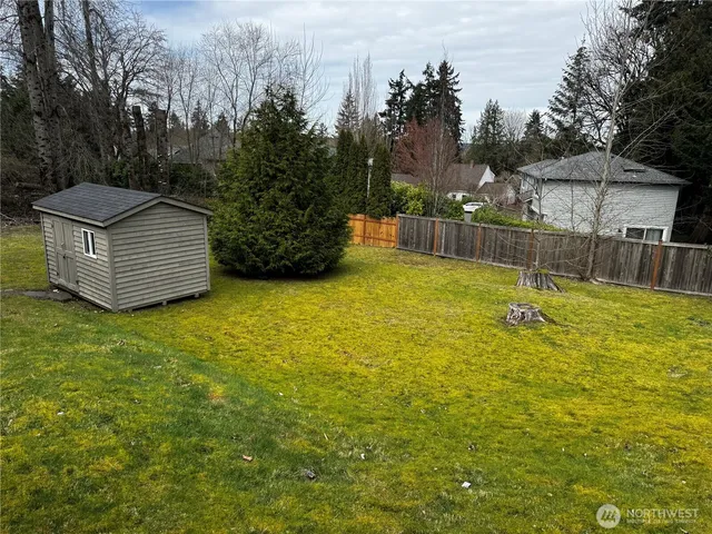 a view of a backyard