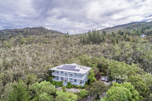 a view of a lush green field