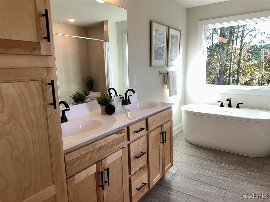 10621 Trents Bridge Road Chesterfield, VA 23838 - Photo 31 of 50 Double sink vanity & linen cabinet