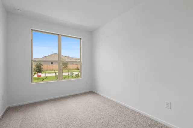 an empty room with a window