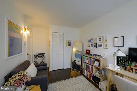 a view of a livingroom with furniture and toys