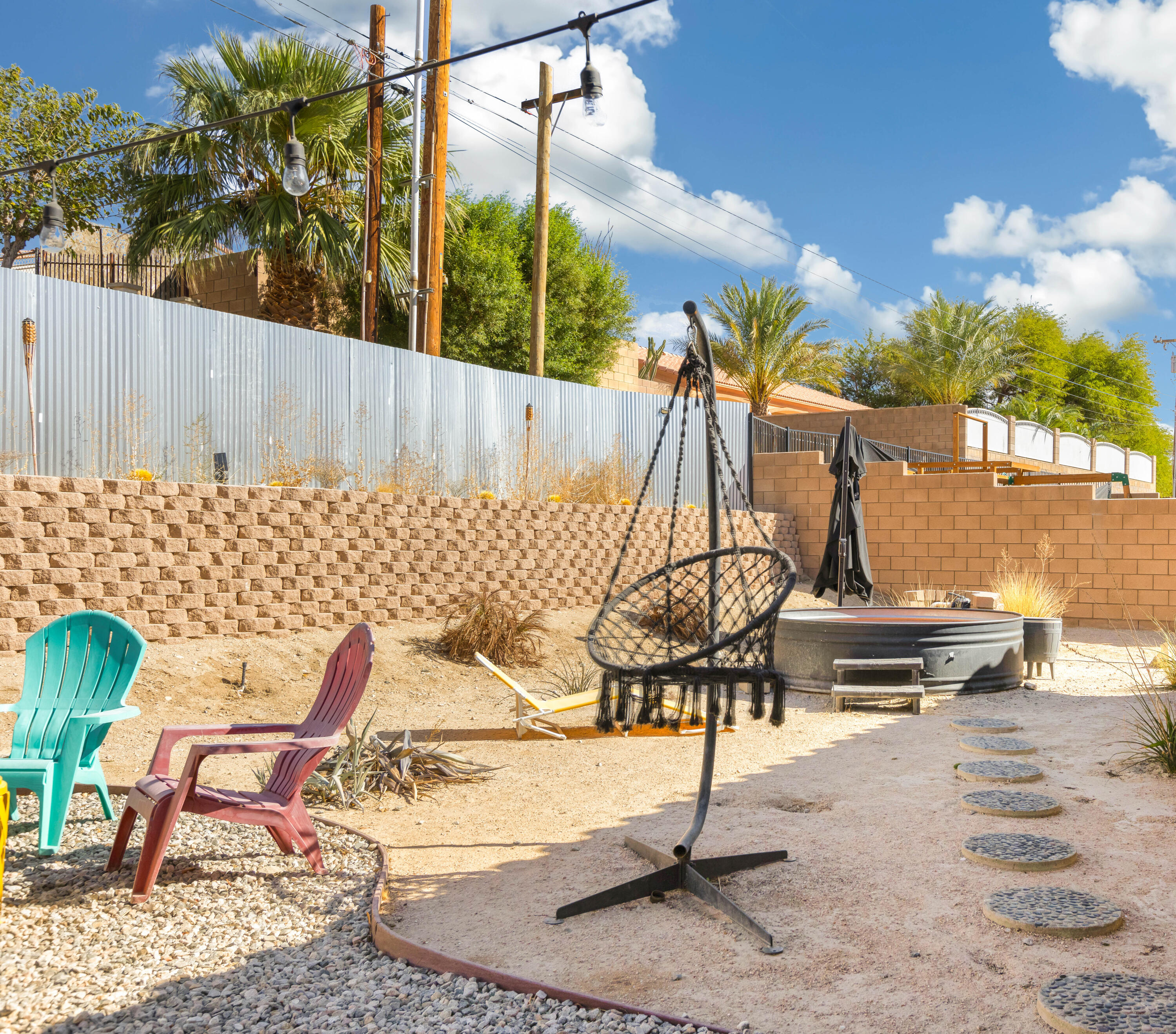 66560 Ocotillo Road Desert Hot Springs, CA 92240 - Photo 27 of 34 Cowboy tub in Backyard