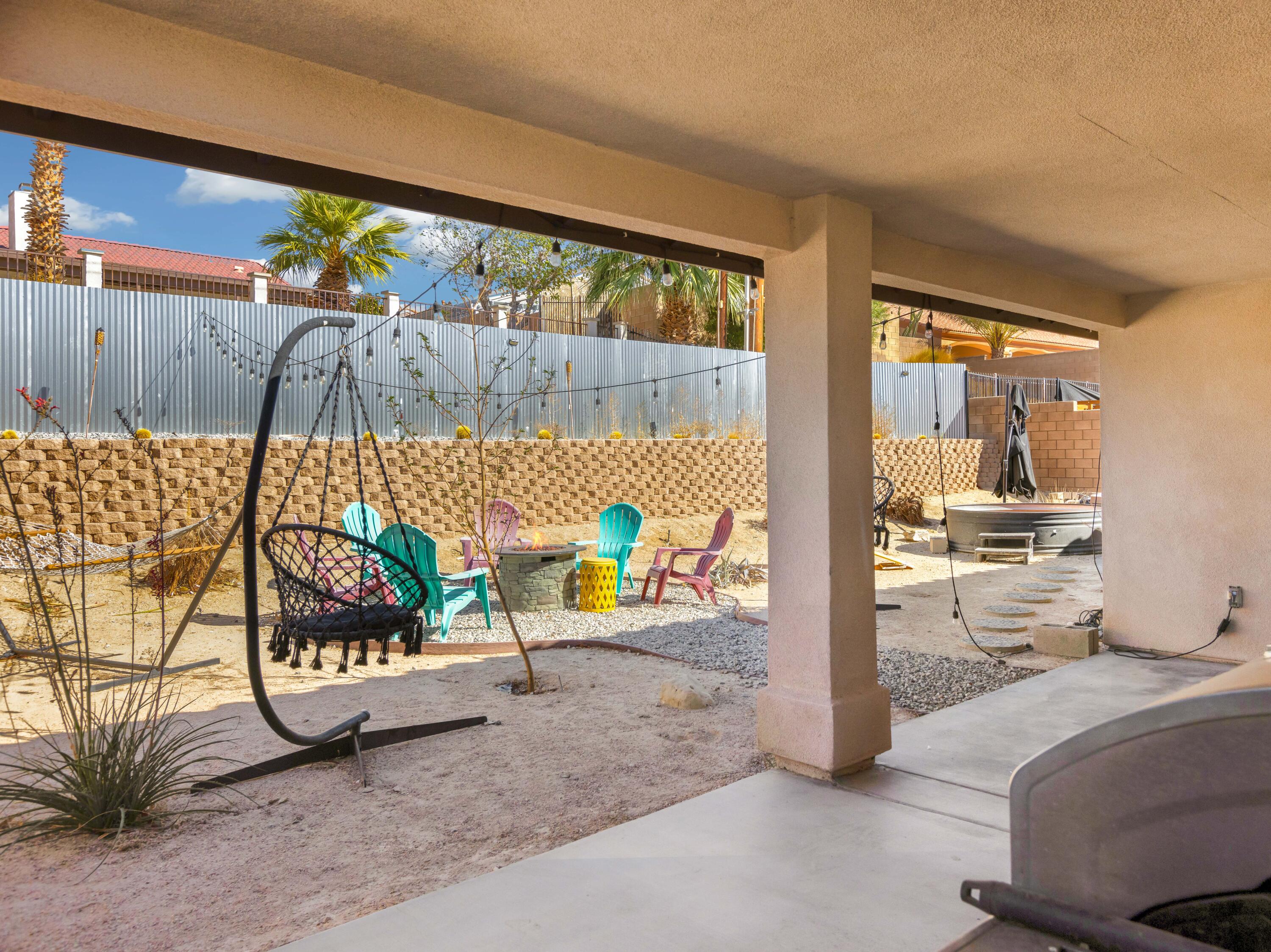 66560 Ocotillo Road Desert Hot Springs, CA 92240 - Photo 28 of 34 Covered Patio view of Backyard