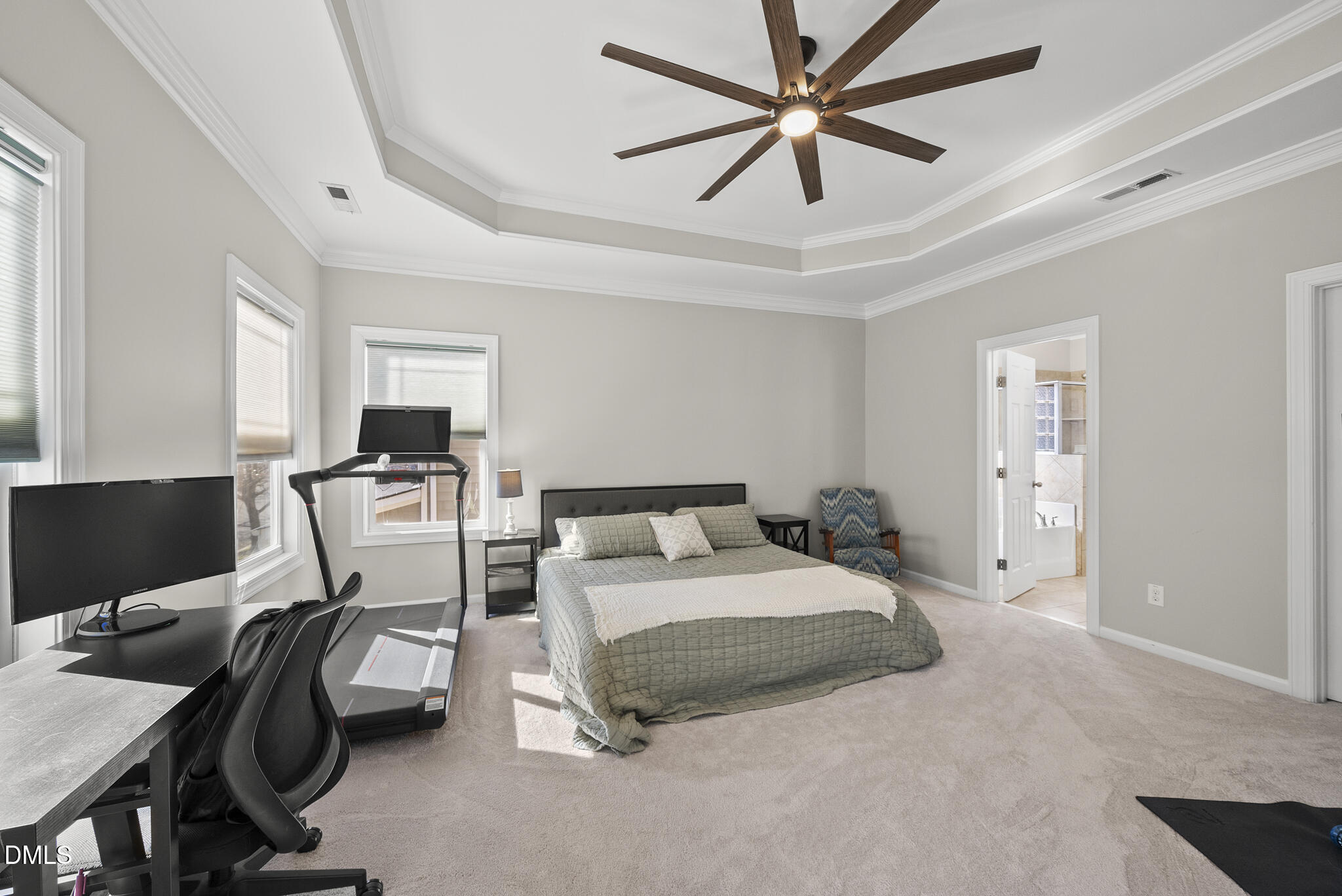 2731 Hidden Waters Circle Raleigh, NC 27614 - Photo 25 of 58 a bedroom with a bed workspace and a window
