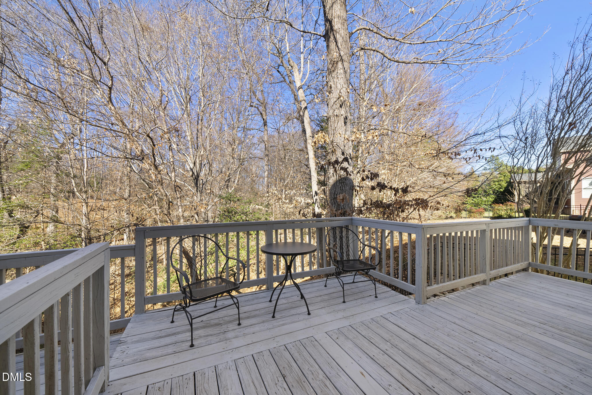2731 Hidden Waters Circle Raleigh, NC 27614 - Photo 46 of 58 a view of balcony with wooden floor and fence