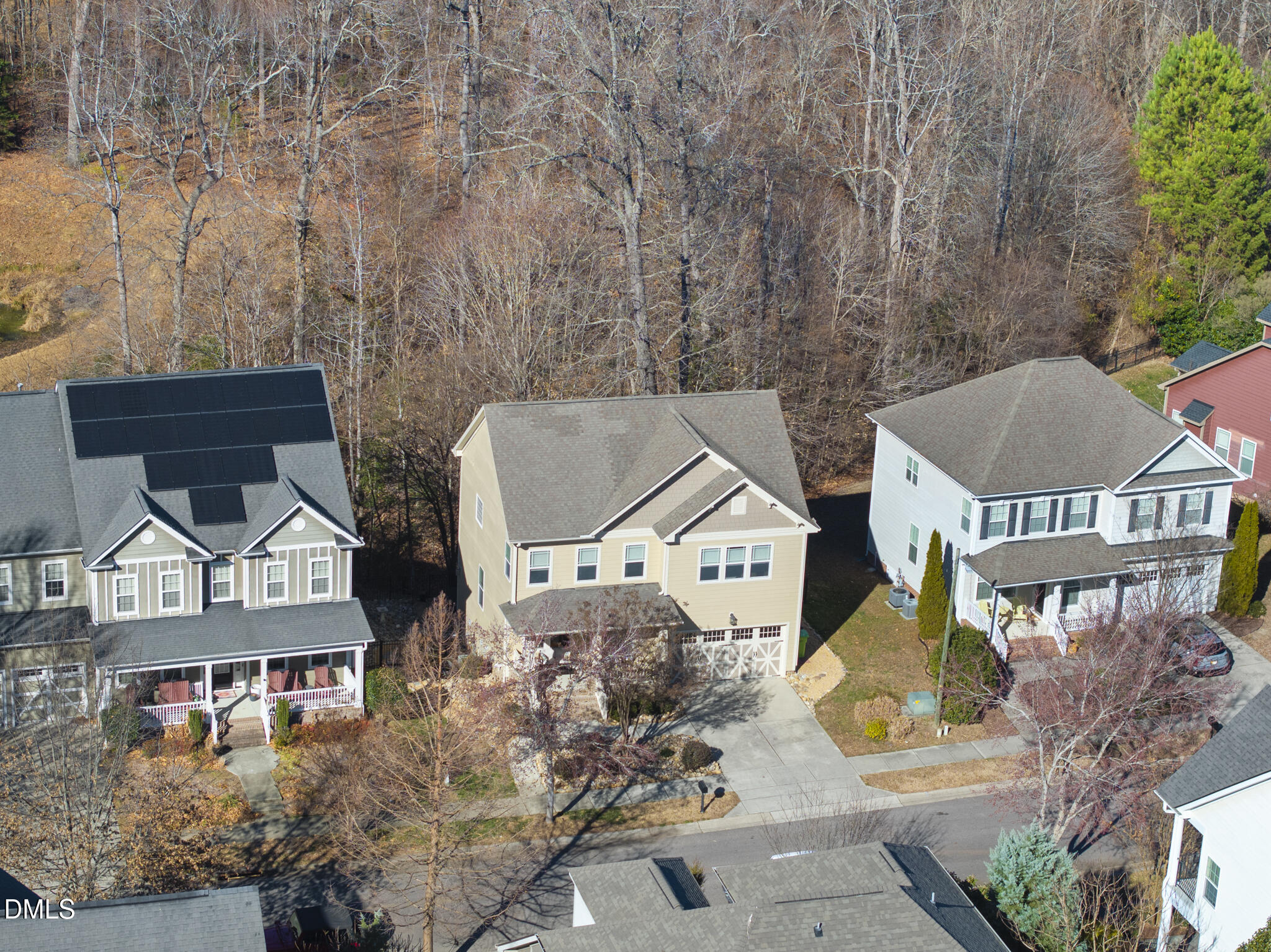 2731 Hidden Waters Circle Raleigh, NC 27614 - Photo 50 of 58 an aerial view of a house with swimming pool and large trees