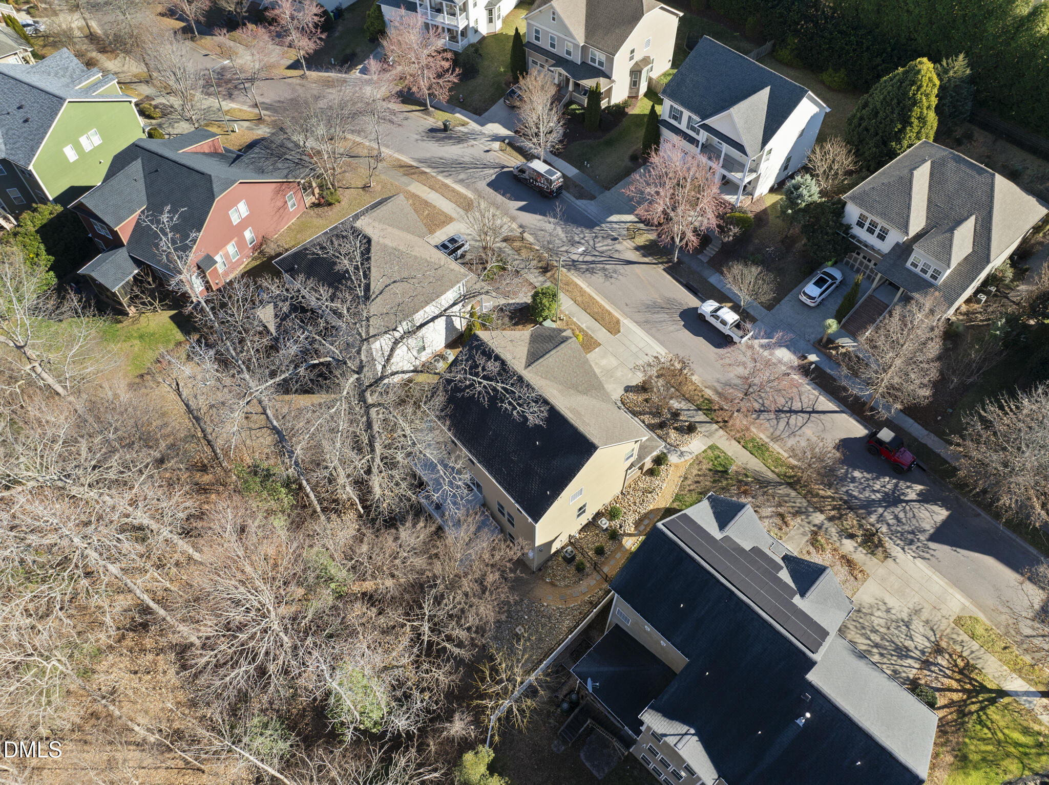 2731 Hidden Waters Circle Raleigh, NC 27614 - Photo 53 of 58 an aerial view of a fireplace with wooden floor