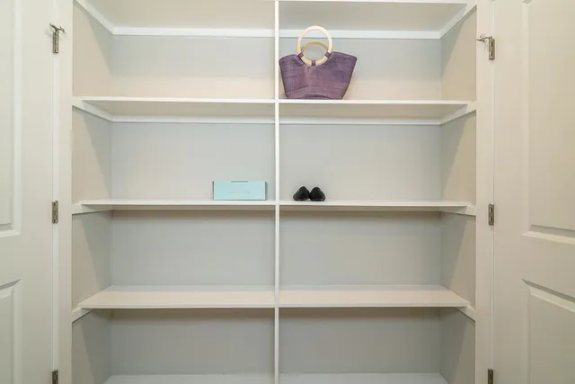 a close view of closet
