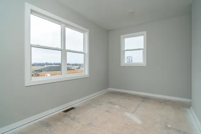 an empty room with a window