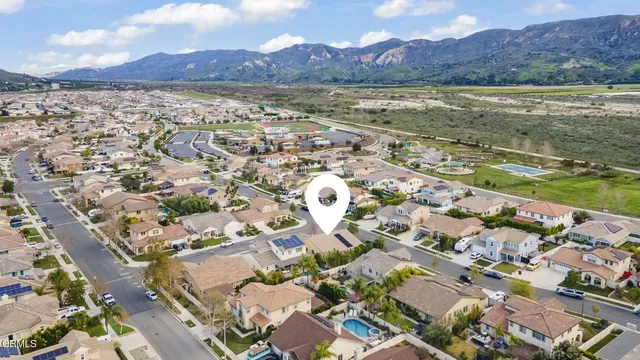 an aerial view of residential building with outdoor space