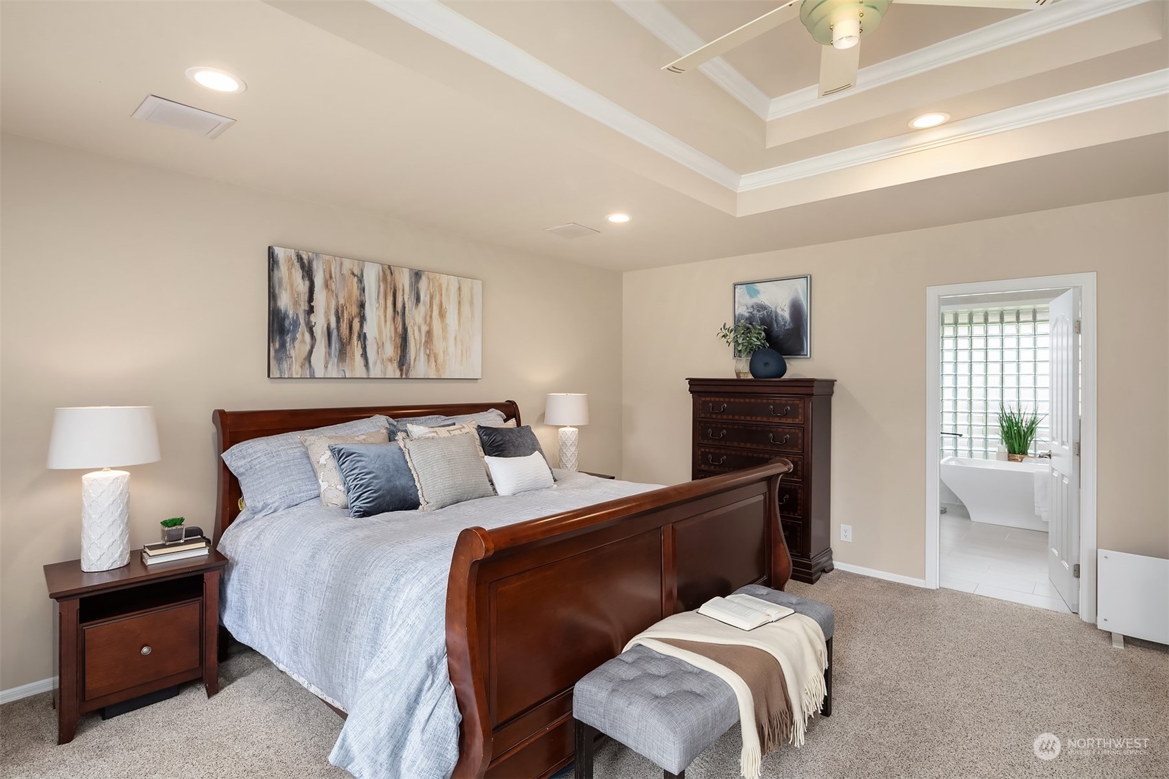 15425 192nd Court Northeast Woodinville, WA 98072 - Photo 20 of 33 a bedroom with a bed and a couch