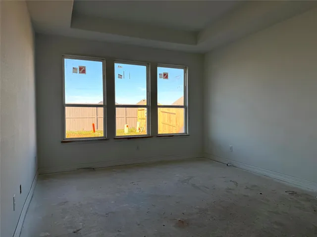 an empty room with a window