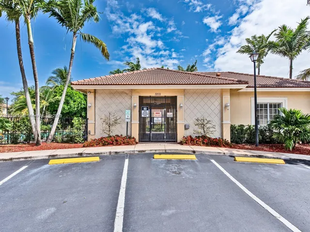 a front view of a building