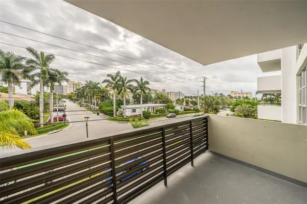 a view of balcony with city view