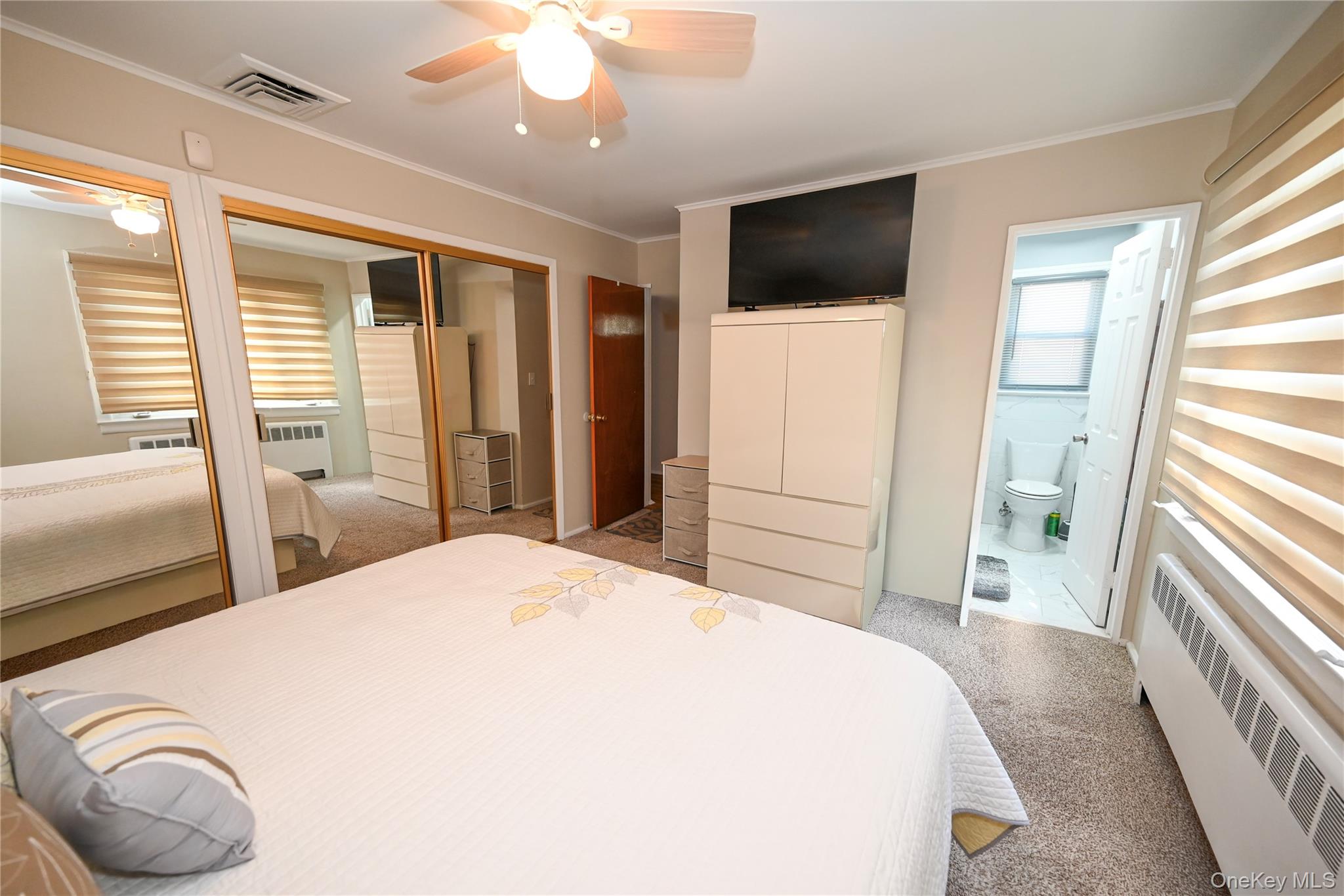 1522 Rica Place Valley Stream, NY 11580 - Photo 9 of 34 a bedroom with a bed and a flat screen tv