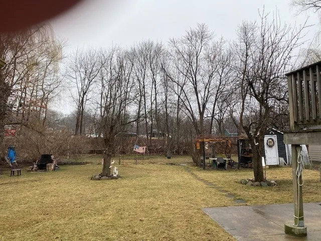 a view of street with a building