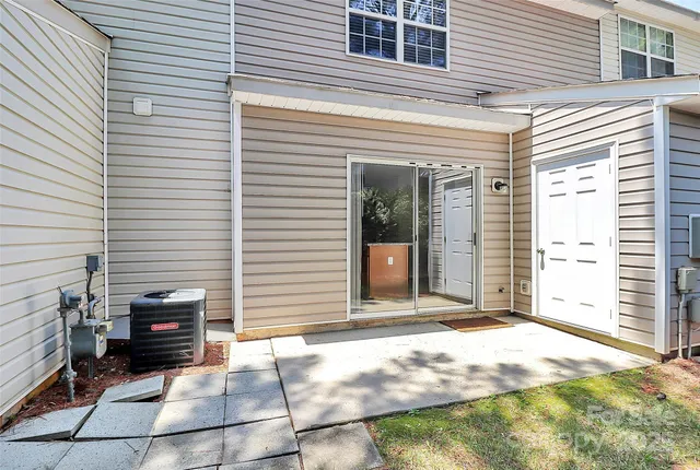 a view of a door and a outdoor space
