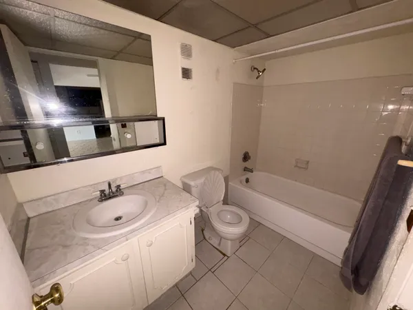 a bathroom with a sink toilet a shower and bathtub
