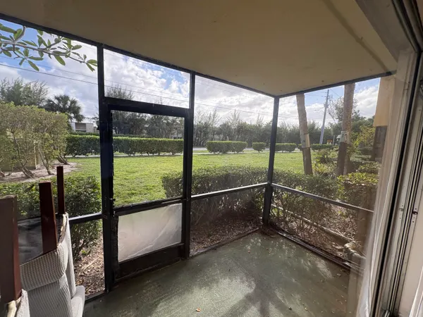 a view of an outdoor space with seating