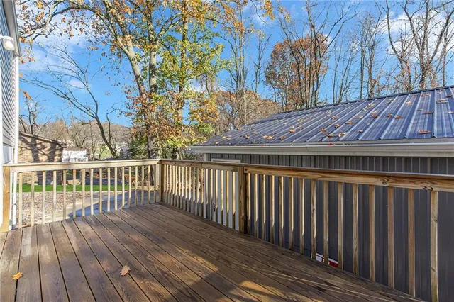 a view of wooden deck