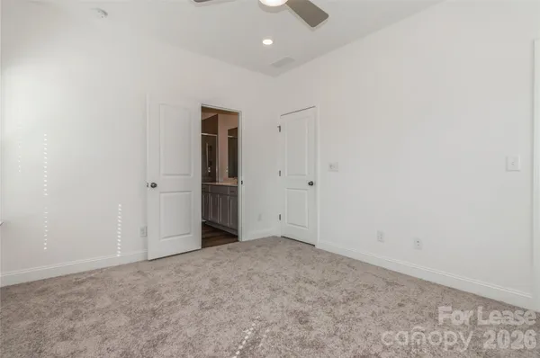 an empty room with an entryway
