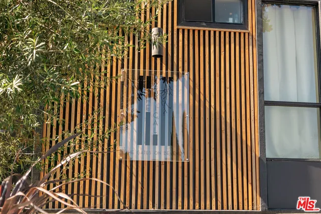 a view of a black gate