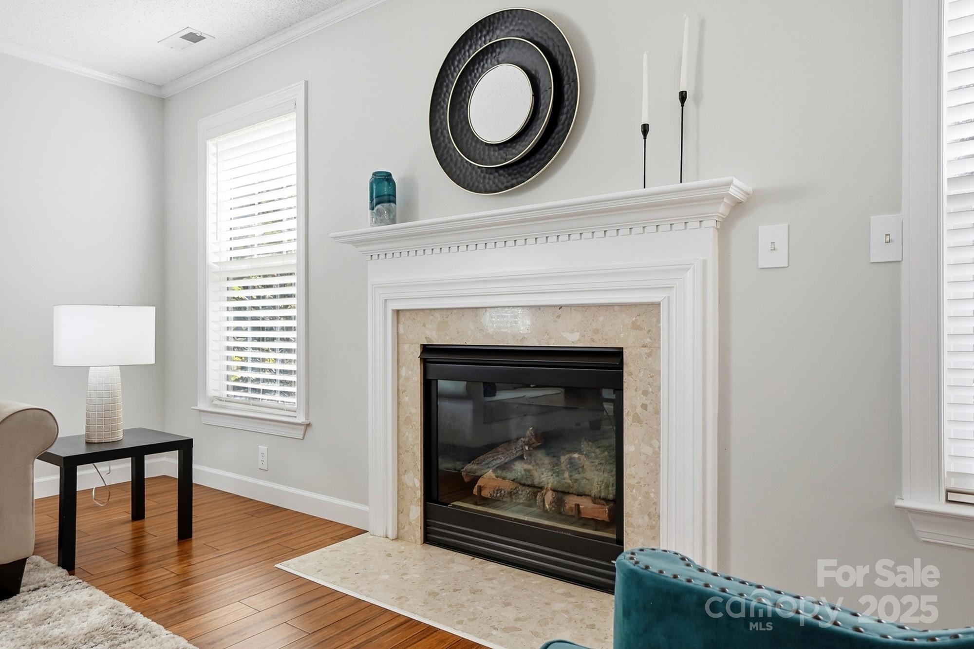 143 Amber Woods Drive Tega Cay, SC 29708 - Photo 10 of 46 a living room with a fireplace and a window
