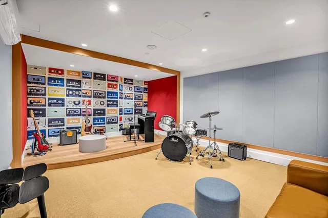 a outdoor space with furniture