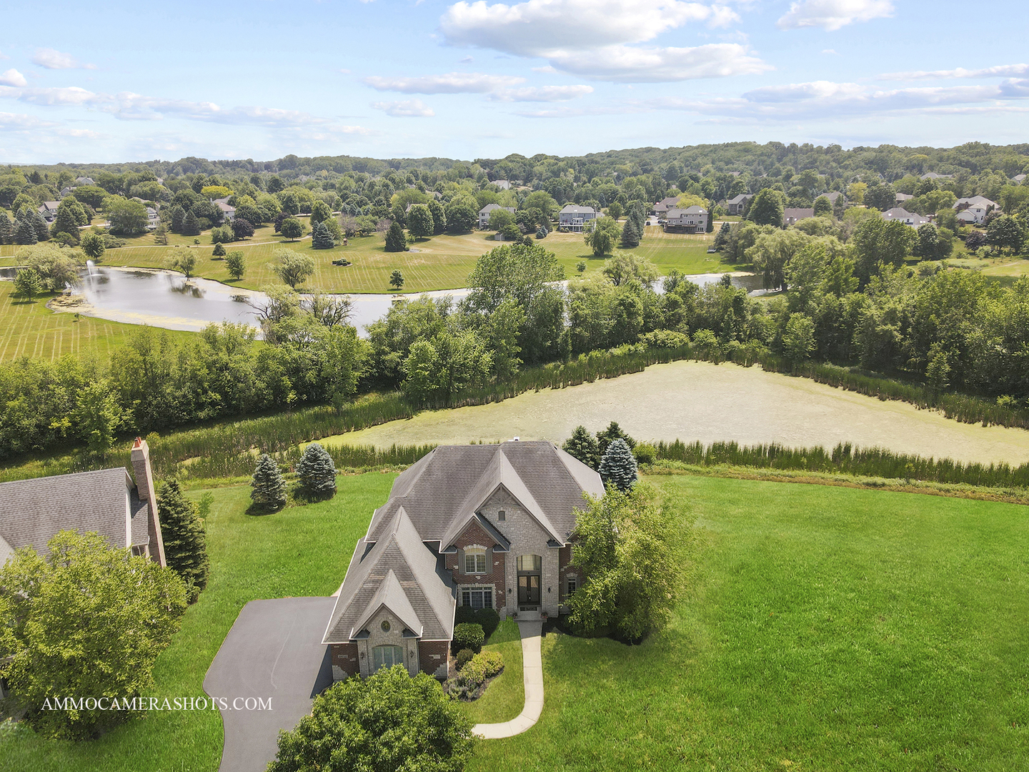 39W555 Walt Whitman Road St. Charles, IL 60175 - Photo 3 of 52 an aerial view of residential houses with outdoor space and lake view