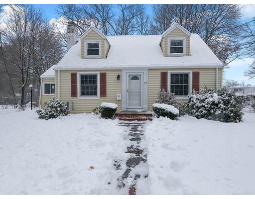 37 Harwood Road Natick, MA 01760 - Photo 1 of 18 a front view of a house with a yard covered in snow