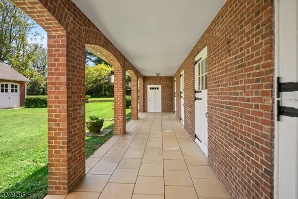 a view of a garden from a patio