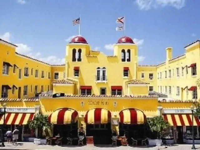 a car parked in front of a building
