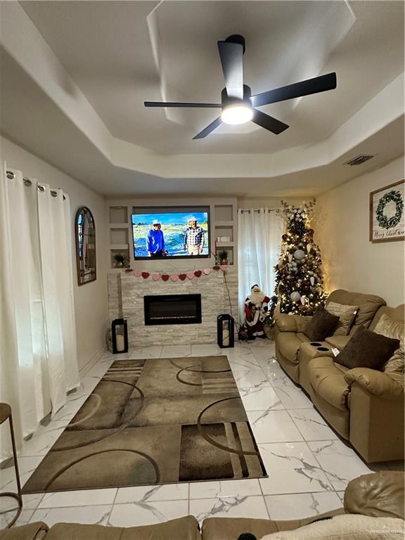 1513 North View Lane Mission, TX 78573 - Photo 10 of 24 a living room with furniture and a fireplace