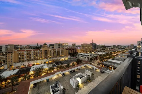a view of a city with tall buildings