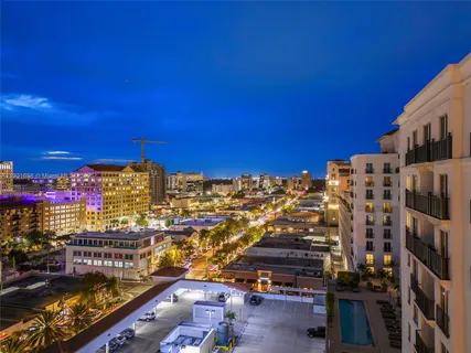a view of a city from a terrace