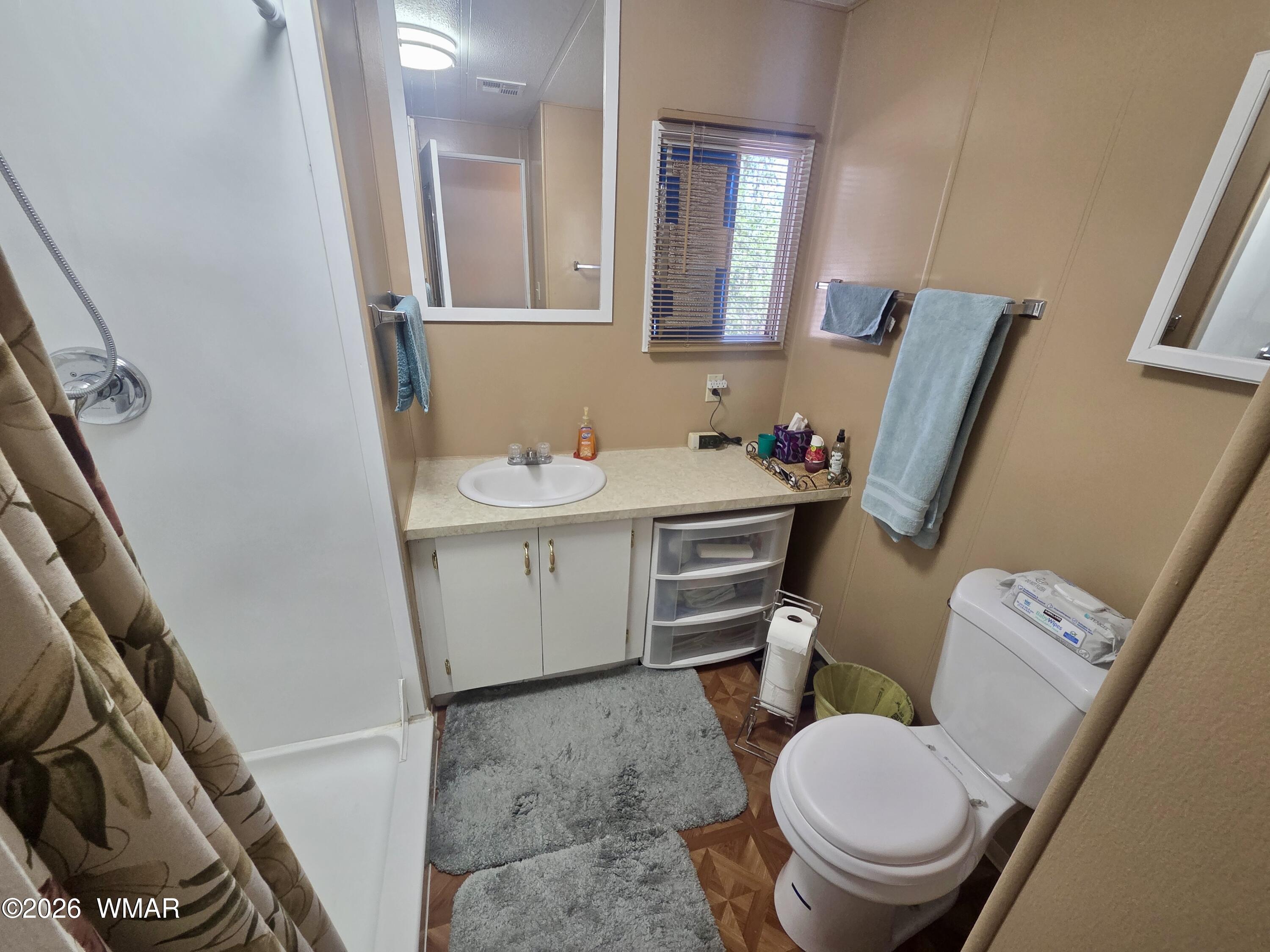 727 South Butler Street Eagar, AZ 85925 - Photo 16 of 32 a bathroom with a sink toilet and mirror