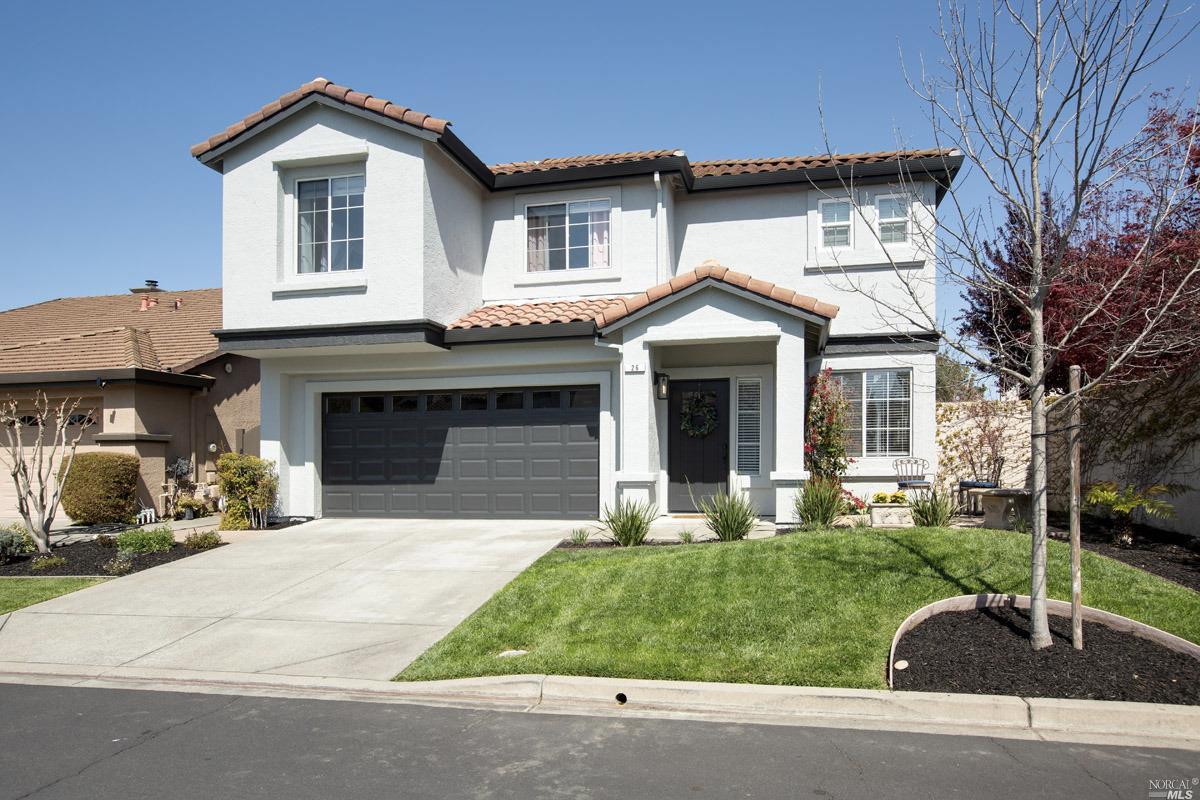 26 Regatta Way Napa, CA 94559 - Photo 1 of 1 a front view of a house with a yard and garage