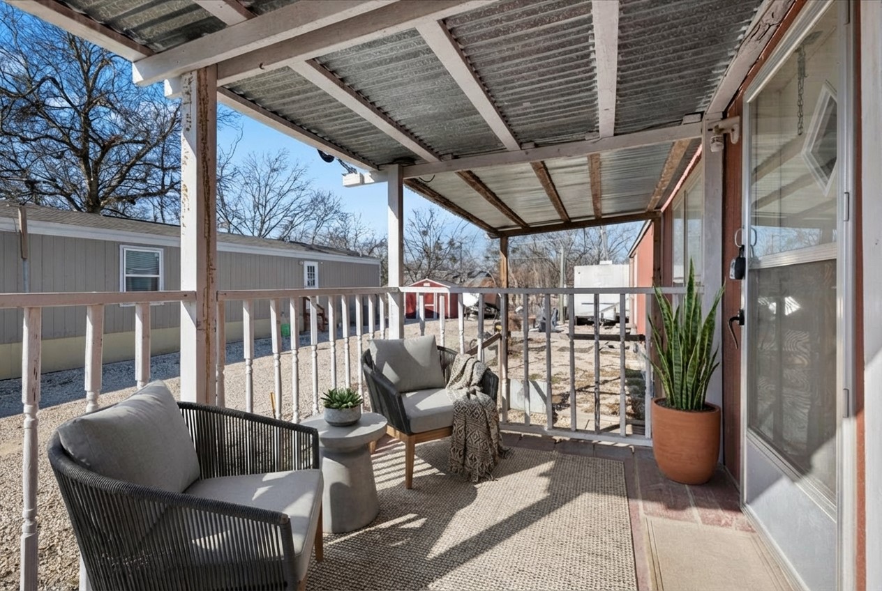 337 Southwest Front Street Bartlett, TX 76511 - Photo 23 of 30 Another view of the front patio, great possible to ejoy -- virtually staged.