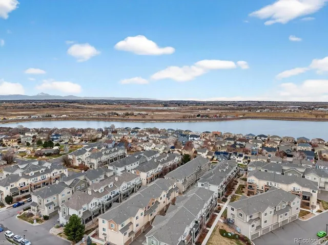 an aerial view of a city