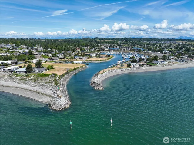 an aerial view of a city