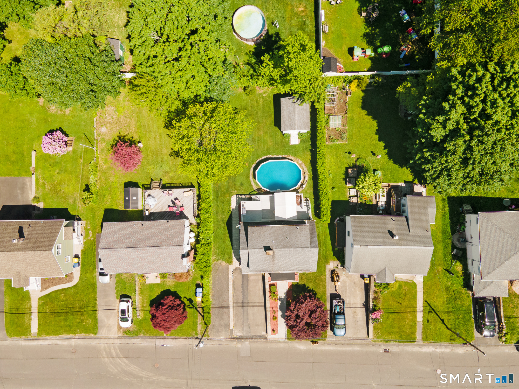 146 Highland Drive Waterbury, CT 06708 - Photo 27 of 31 an aerial view of residential house with outdoor space and parking