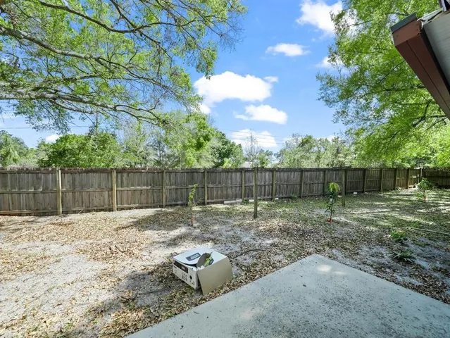 a backyard of a house