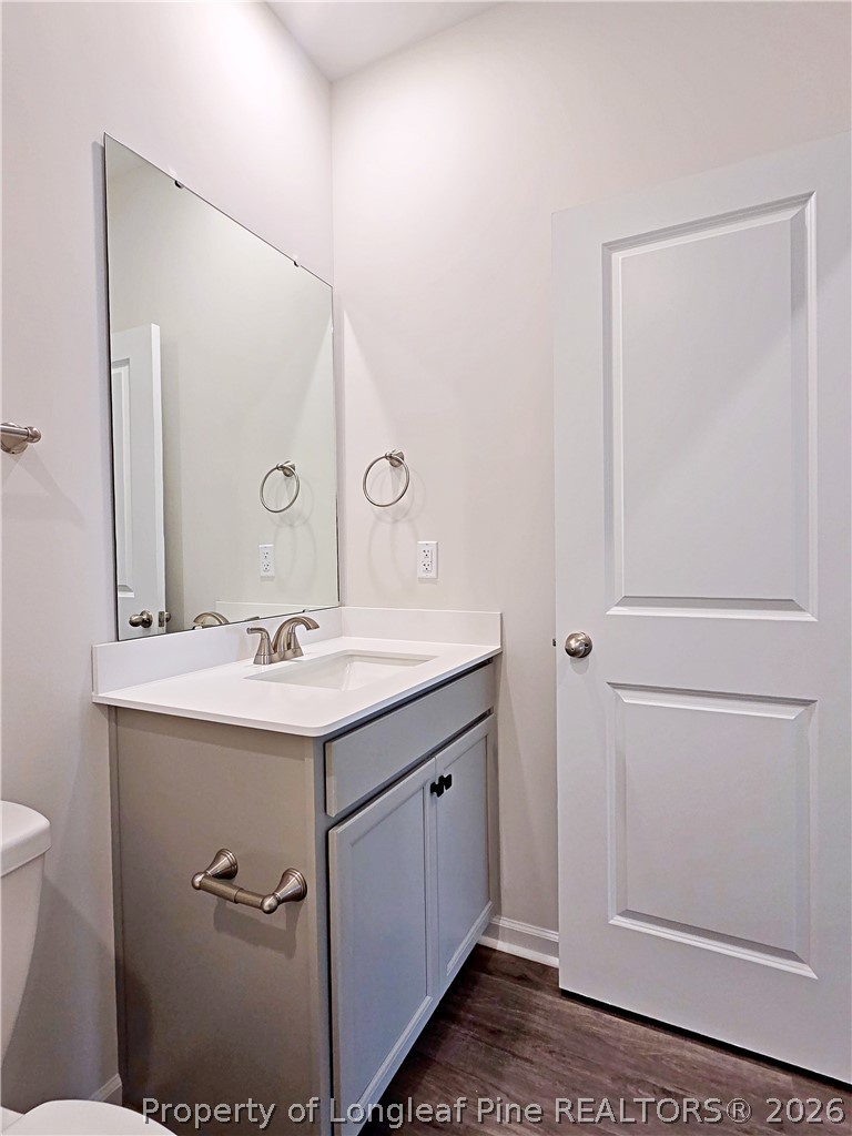 331 Appaloosa Drive Spring Lake, NC 28390 - Photo 18 of 29 a bathroom with a sink a toilet and mirror