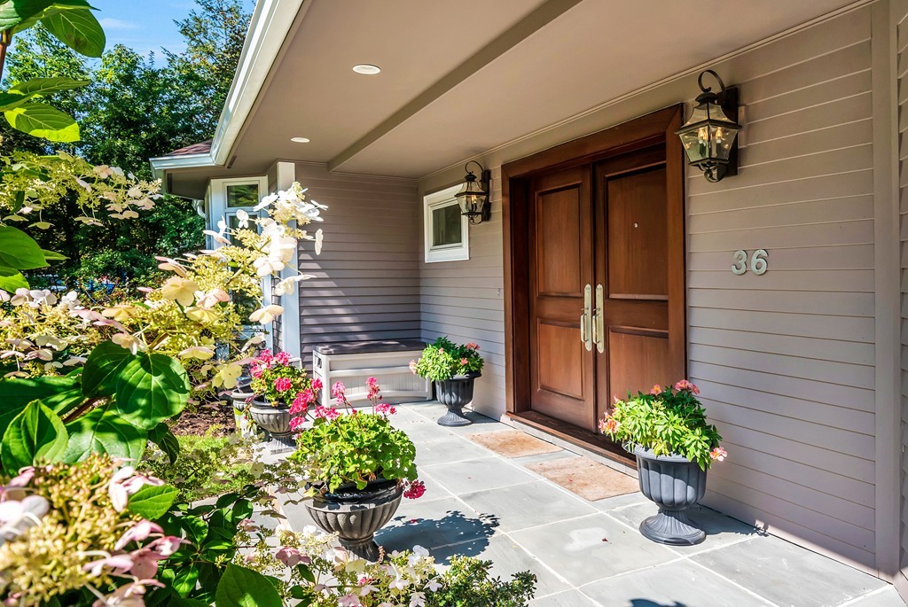 36 Sky View Circle Newton, MA 02459 - Photo 2 of 29 a view of a entryway door front of house