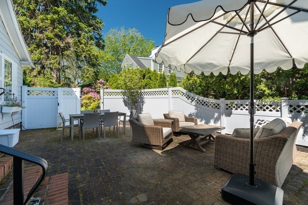2 Hillcrest Road Marblehead, MA 01945 - Photo 12 of 38 an outdoor sitting area with couch and umbrella