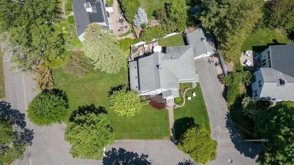2 Hillcrest Road Marblehead, MA 01945 - Photo 36 of 38 an aerial view of a house with a yard and garden