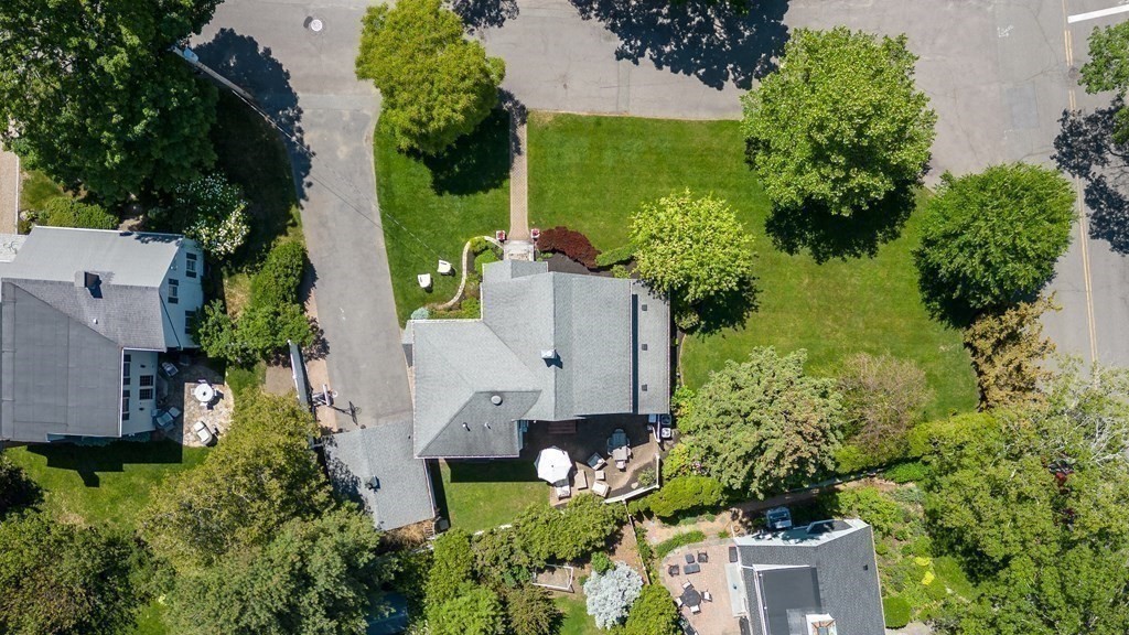 2 Hillcrest Road Marblehead, MA 01945 - Photo 37 of 38 an aerial view of a house with a yard and garden