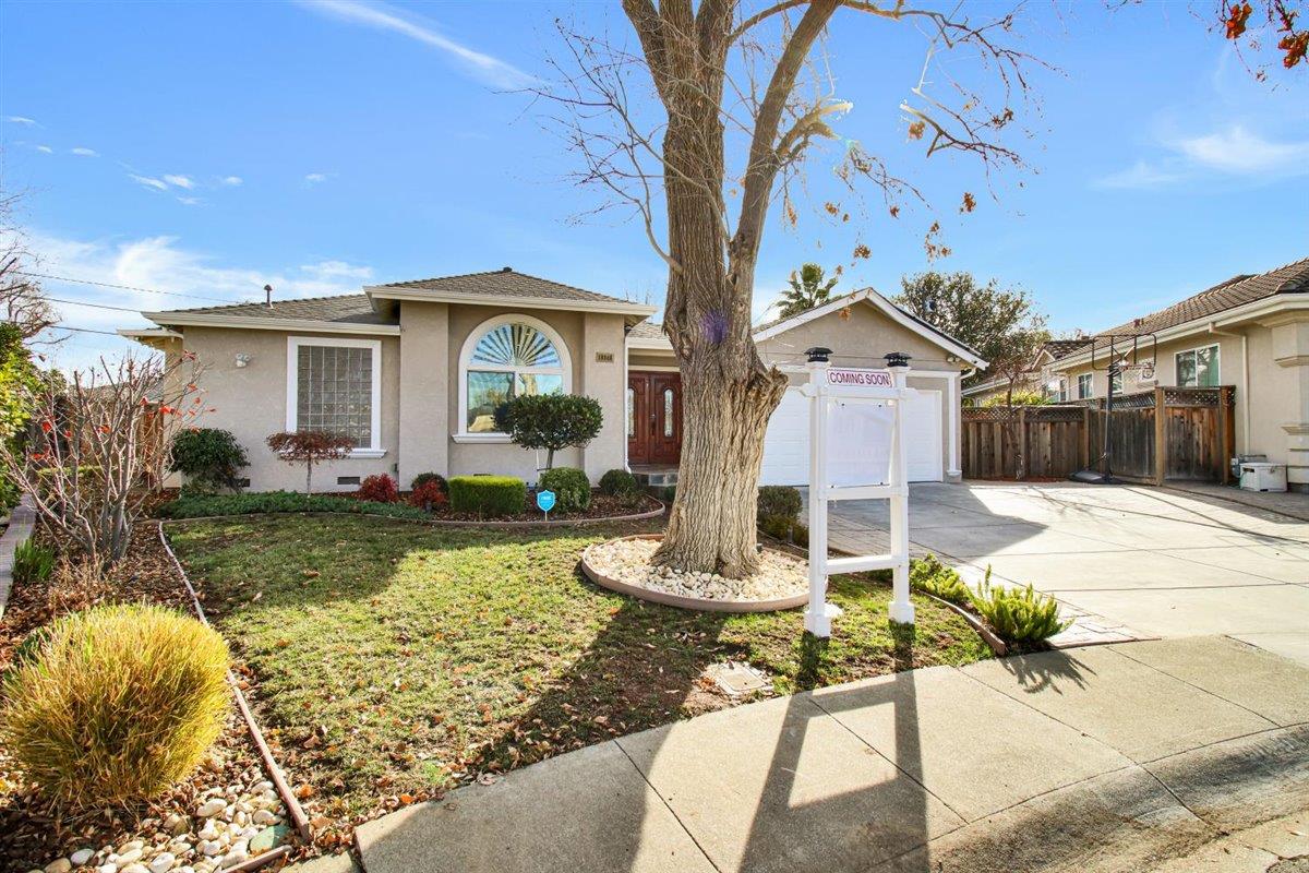 10846 Willowbrook Way Cupertino, CA 95014 - Photo 48 of 48 a front view of house with yard and trees in the background